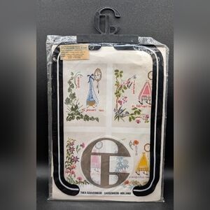 Thea Gouverneur Dutch Counted Cross Stitch Kit, August Baby Floral, Vintage, New